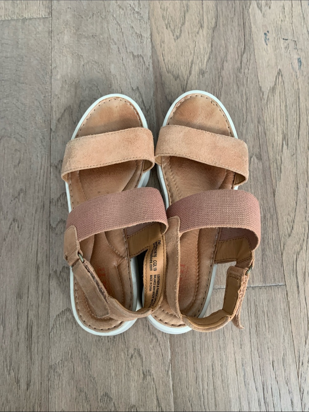 Born Peach Suede & Elastic Strap Sandals Size 7M - Picture 4 of 8
